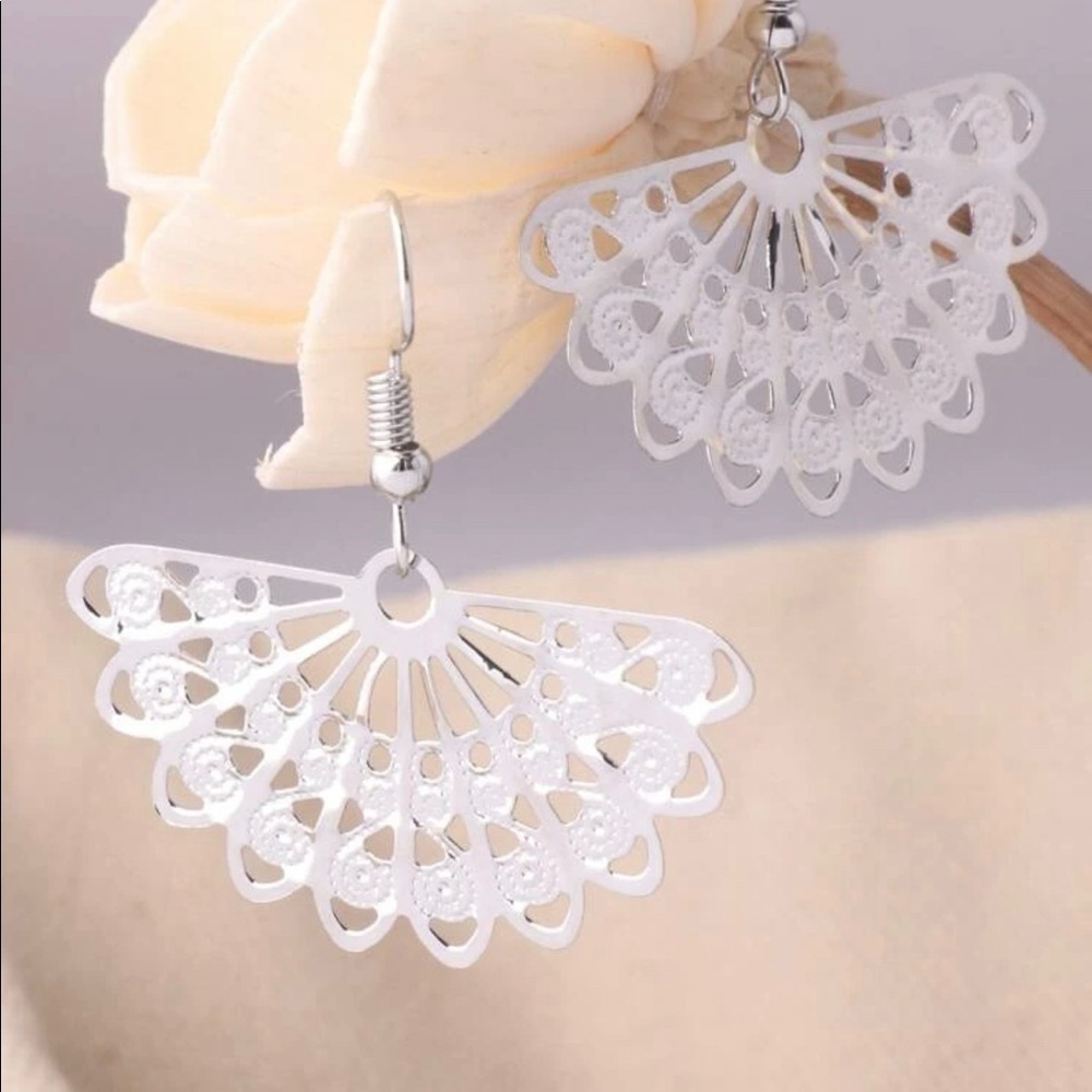 Victorian Drop Silver Earrings